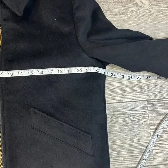 NN07 No Nationality Black Jacket NWT Large Gold Zipper $550 Premium Menswear